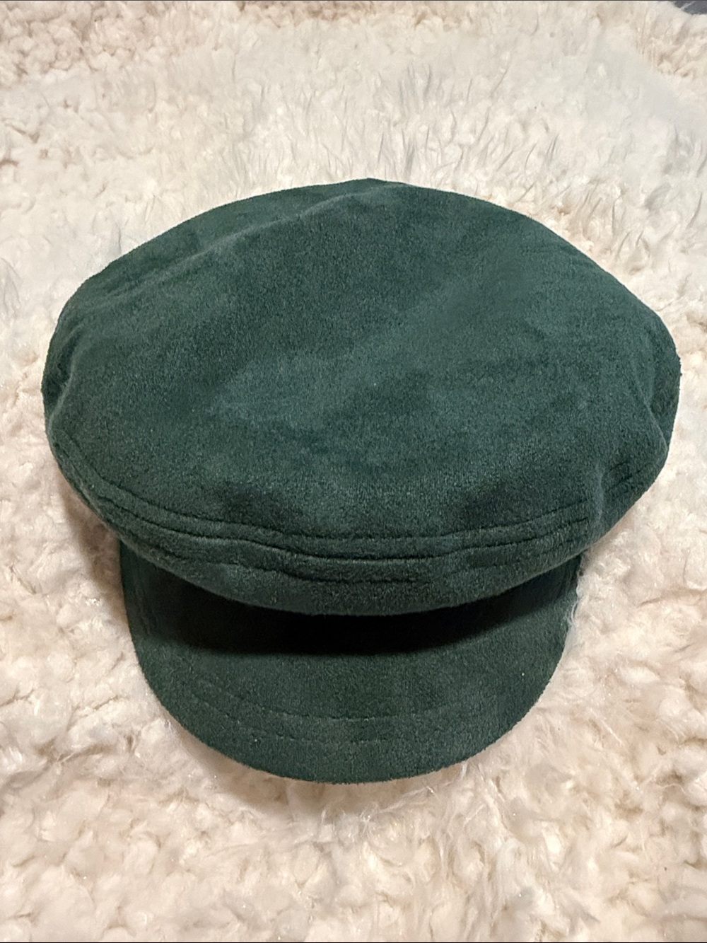 Free People Forest Green Newsboy Cap Hat